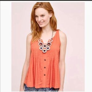 Anthro | Maeve Soana Pleated Tank